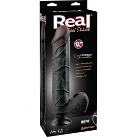 Real Feel Deluxe No 12 Wallbanger Dildo Black 12 Inch