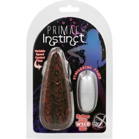 Primal Instinct Remote Control Bullet Snake Print Red