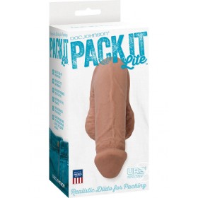 Pack It Lite Realistic Dildo For Packing Brown 4.8 Inch