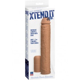 Xtend It Kit Realistic Penis Extender Brown 9 Inch