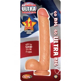 All American Whopper Straight Dong Waterproof Flesh 11 Inch