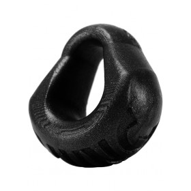 Hung Silicone Padded Cockring Black 3 Inch Diameter