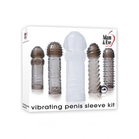 Adam & Eve Textured Penis Sleeve Kit w/ Bullet 6 Piece