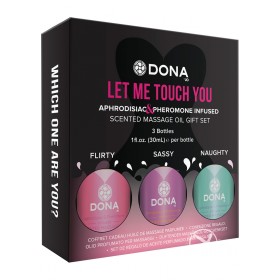 Dona Let Me Touch You Scented Massage Oil Gift Set 3Each 1 oz Bottle