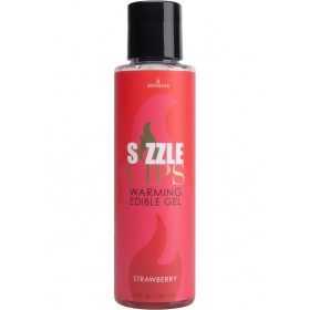 Sizzle Lips Warming Edible Gel Strawberry 4.2 Ounce