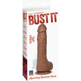 Bust It Squirting Realistic Cock Brown 8.5 Inch