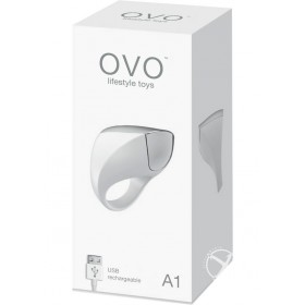 Ovo A1 Rechargeable Ring Showerproof White & Chrome