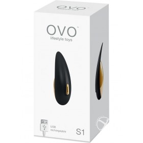 OVO S1 Rechargeable Lay On Massager Black & Gold