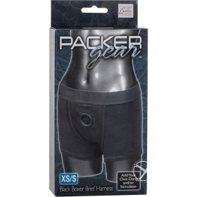Packer Gear Boxer Brief Harness Black Xtra Small/Small