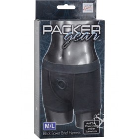 Packer Gear Boxer Brief Harness Black Medium/Large