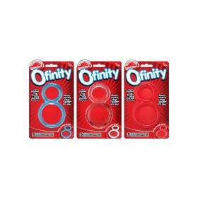 Ofinity Super Stretchy Double Cockring Assorted Colors 6 Each Per Box