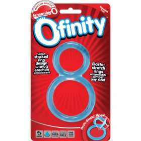 Ofinity Super Stretchy Double Cockring Blue