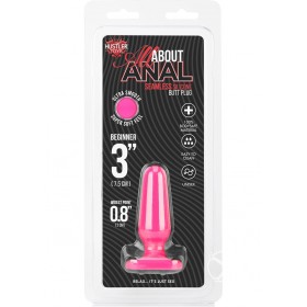 Hustler All About Anal Seamless Butt Plug Pink 3 Inch