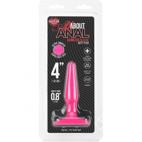 Hustler All About Anal Seamless Butt Plug Pink 4 Inch