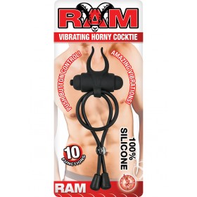 Ram Silicone Vibrating Horny Cocktie Black