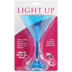 Light Up Martini Weenie Glass Blue