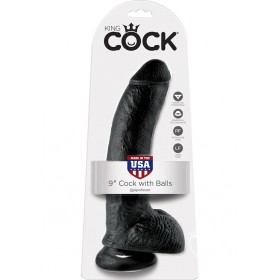 King Cock 9 Cock W/balls Black