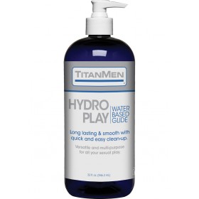 TitanMen Hydro Play Water Based Lubricant Glide 32 oz Pump