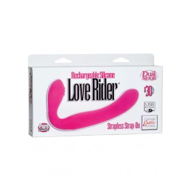 Love Rider Rechargeable Strapless Strap On Pink 7.75 Inch