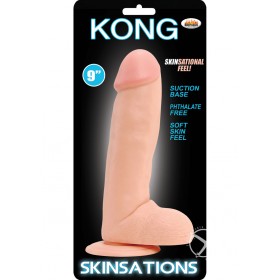 Skinsations Kong Realistic Dildo w/ Suction Cup Flesh 9 Inch
