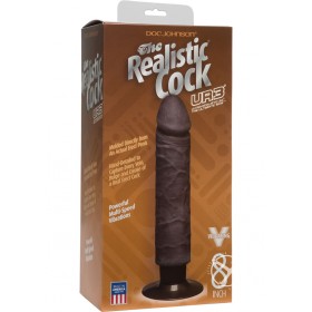 The Realistic Cock UR3 Vibrating Dong Black 8 Inch