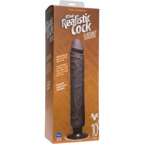 The Realistic Cock UR3 Vibrating Dong Black 10 Inch