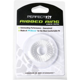 Perfect Fit Ribbed Ring Cock Ring Clear