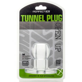 Perfect Fit Anal Tunnel Plug Clear Medium 6.3 Inch Circumference