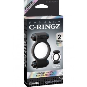 Fantasy C Ringz Magic Touch Couples Ring Vibe Cockring Black