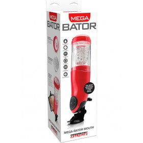 Pipedream Extreme Mega Bator Mouth Rechargeable Hands Free Stroker Masturbator Red