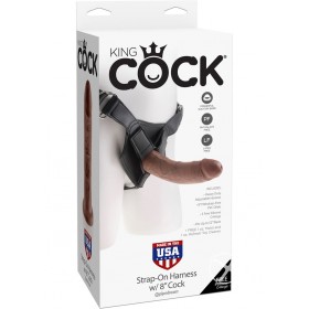 King Cock Strap On Harness 8 Cock Brown