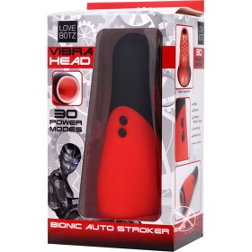 Vibra Head Bionic Auto Stroker Masturbator Red 8.5 Inch