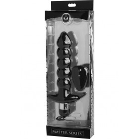 Black Vibrating Remote Anal Beads