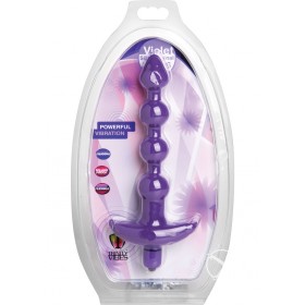 Violet Vibrating Silicone Anal Beads