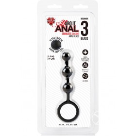 Hustler Anal Beads 3 Balls Black Silicon