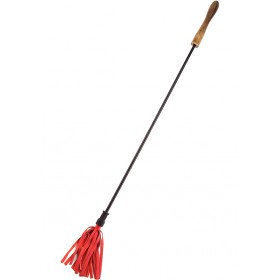 Rouge Wood Handle Riding Crop Red