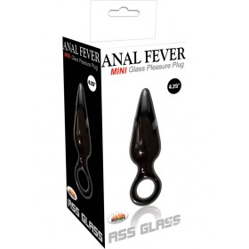 Af Mini Ass Glass Pleasure Plug Black 4