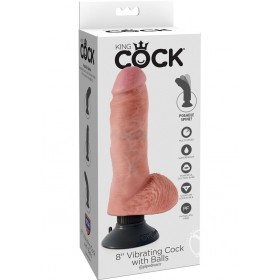 Kc 8 Vibrating Cock W Balls Flesh