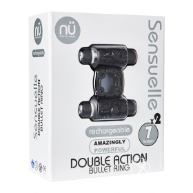 Sensuelle Dbl Action 2x7 Func Cring Blk