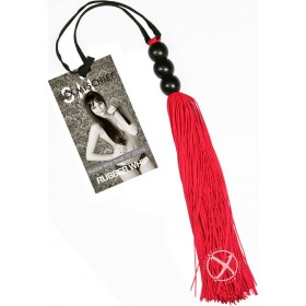 Sex And Mischief Small Rubber Whip 10 Inch Red