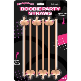 Boobie Straws Flesh 6 Pack