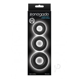 Renegade Super Soft Power Rings 3pk Blk