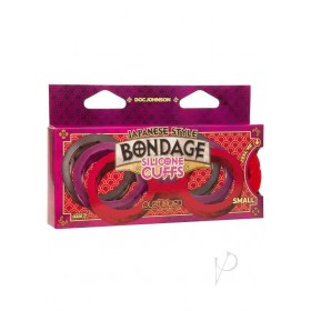 Japanese Bond Silicone Cuffs Sm Red