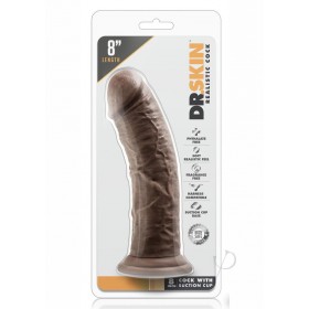 Dr Skin Cock W/suction 8 Chocolate