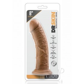 Dr Skin Cock W/suction 8 Mocha