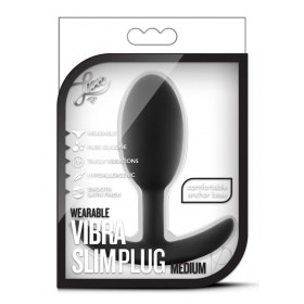 Luxe Wearable Vibra Slim Plug Med Blk