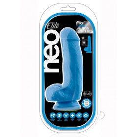Neo Elite Dd Cock W/balls 7 Blue