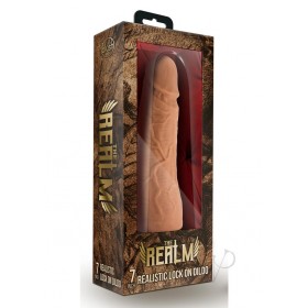 Realm Realsitic Lock On Dildo 7 Mocha