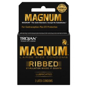 Trojan Magnum Ribbed 3`s