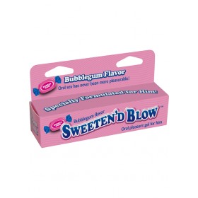 Sweeten D Blow Oral Pleasure Gel Bubblegum 1.5 Ounce